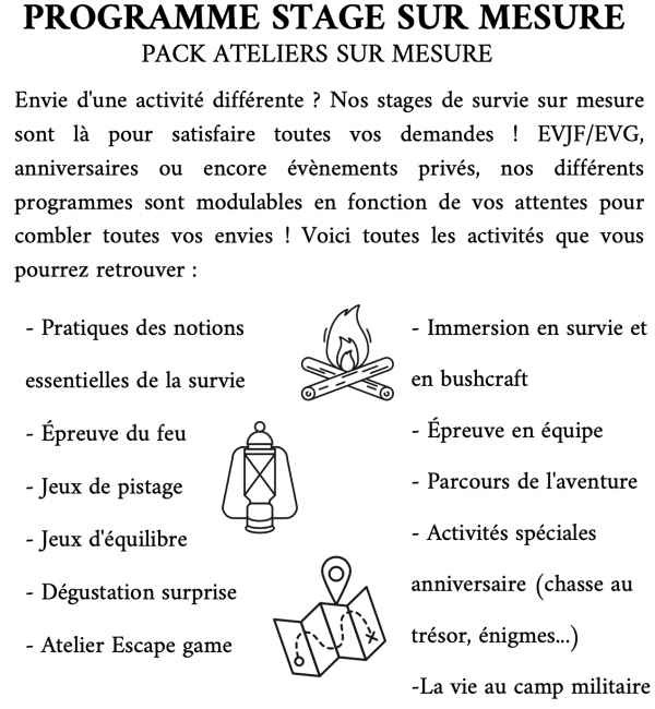 stage sur mesure